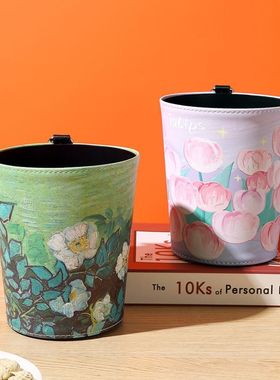 车载垃圾桶车用纸巾盒车内装饰品摆件创意可爱卡通收纳桶