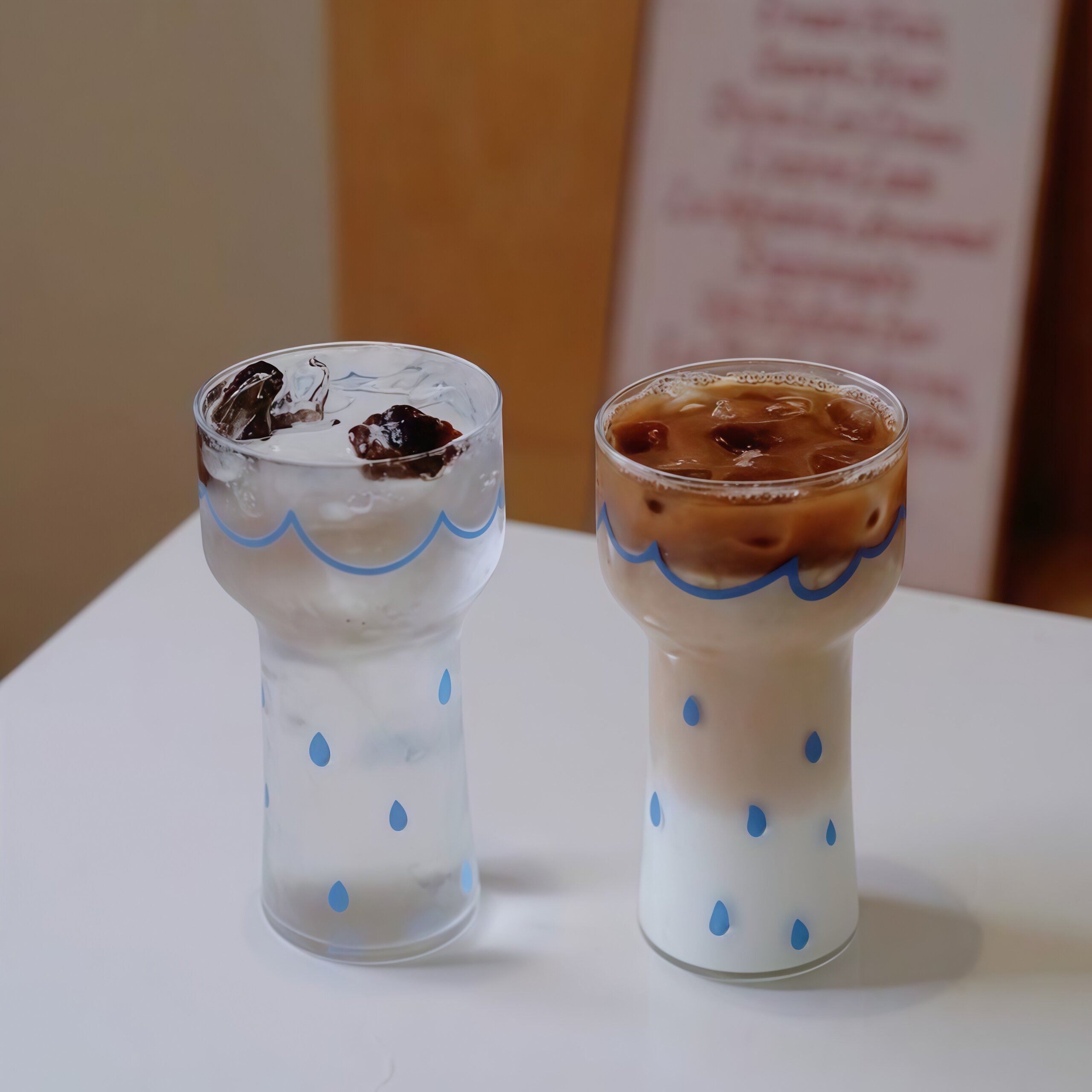 雨天情绪杯高硼硅玻璃杯牛奶咖啡杯果汁杯创意杯子家用装饰水杯子