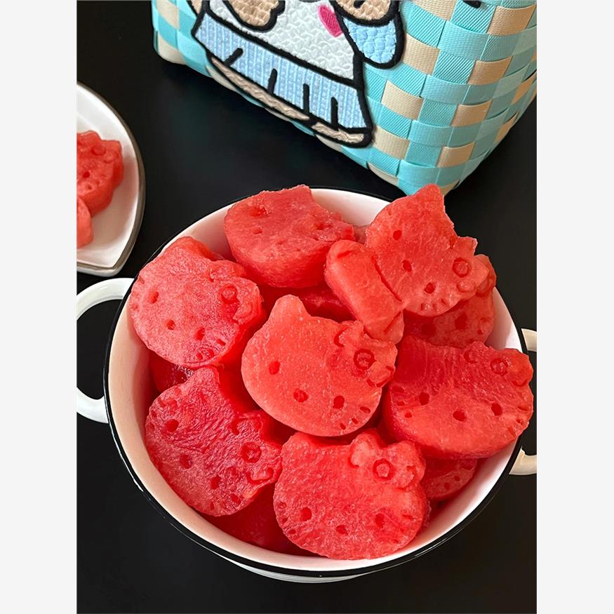 hellokitty西瓜模具3D立体食品级家用按压式水果压花器蛋糕烘焙器