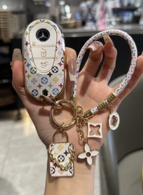 适用奔驰e300l钥匙套高档c260lc200l壳扣GLb22包GLa180车GLc女GLe