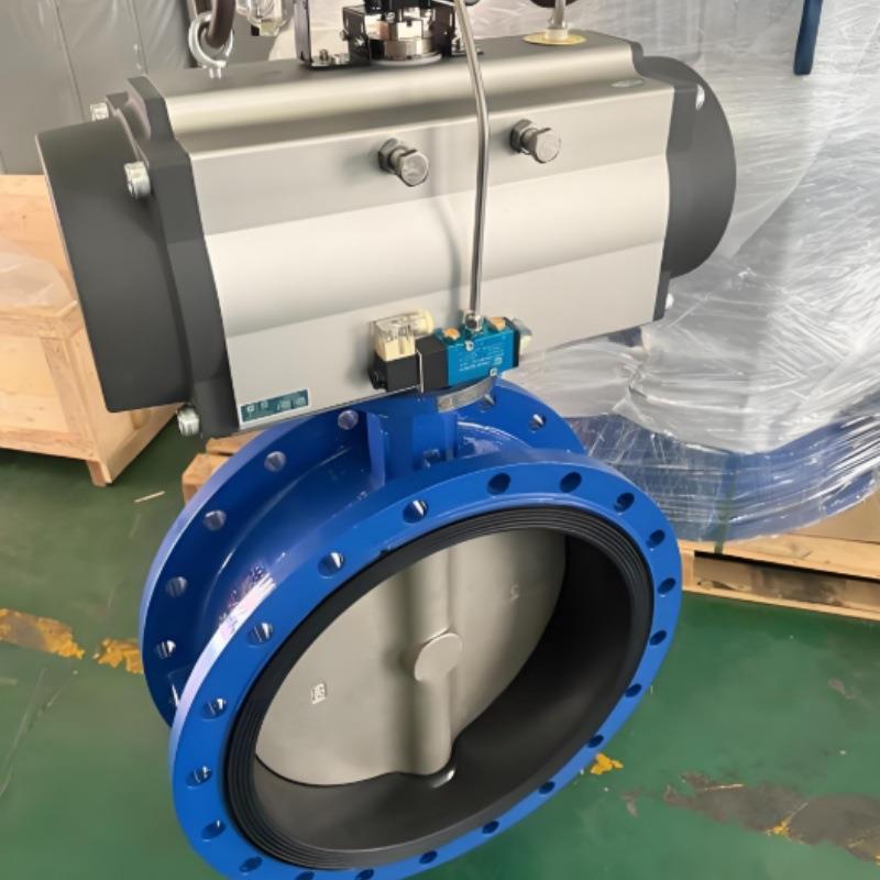 D641X-16QDN1000气动蝶阀球墨铸铁软密封蝶阀法兰软密封蝶阀