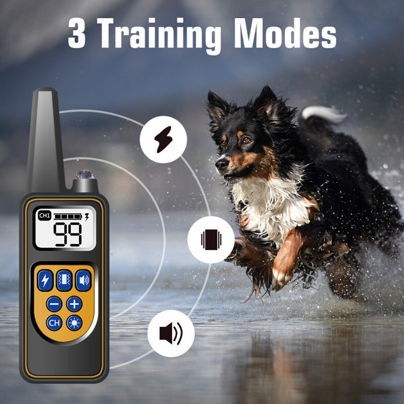 爆款智能电子训狗器 拥有灯光照明功能,3种训练模式,IP67级防水