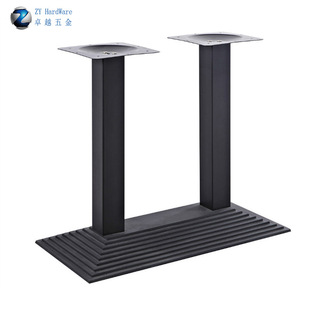欧式复古台脚长方形梯级铸铁桌脚铁架大理石铸铁台架铁艺配件