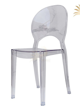 现代Chiavari户外婚礼餐椅宴会酒店活动耐用透明电脑树脂花园酒吧