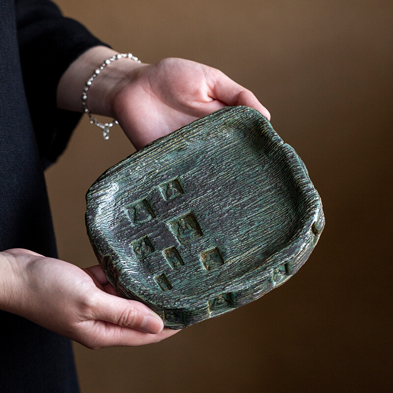 冸斋手作敦煌壶承干泡台中式复古高端把玩陶瓷窑变壶垫紫砂壶壶托