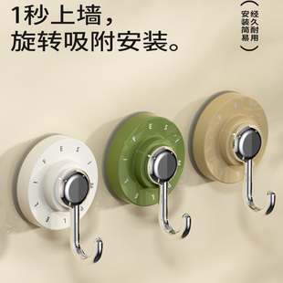 真空吸盘挂钩免打孔强承力重浴室防潮防水毛巾粘钩门后无痕衣帽钩