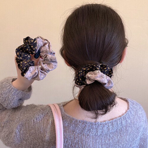 韩系小众豹纹星星大肠发圈