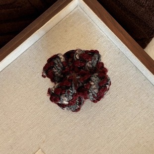 莫奈花园 晕染毛呢小号发夹女高级感半扎发抓夹头饰气质发饰新款