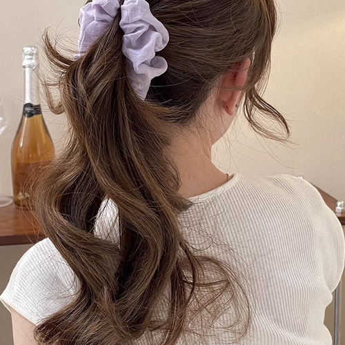 发量少显多~不以褶皱防滑竖式高马尾发夹香蕉夹气质夏季发卡韩国