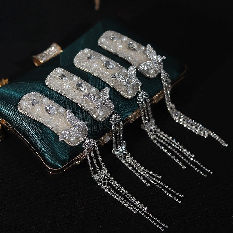 超闪银色易梦玲同款民族风铃发夹