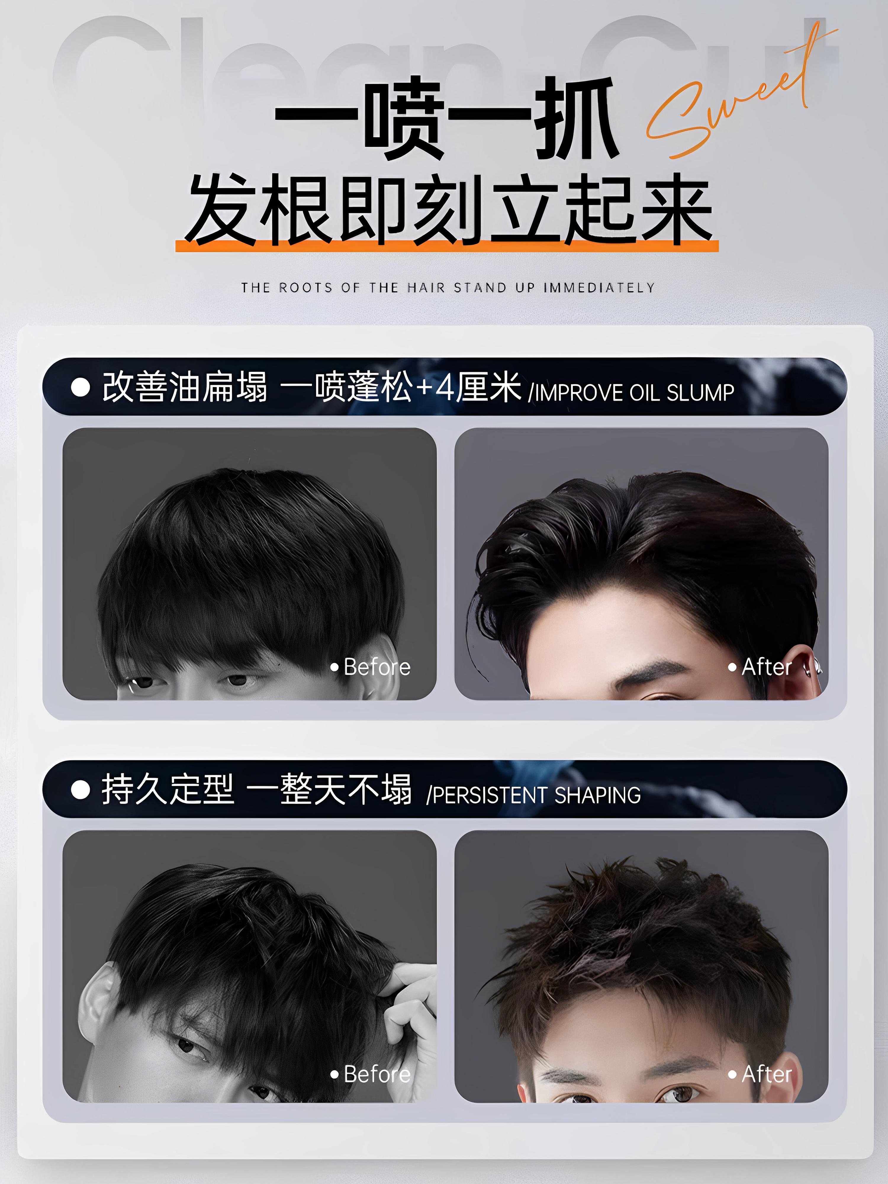 2-in-1 Men's Hair Volumizer and No-Wash Styling Primer - Product image 2