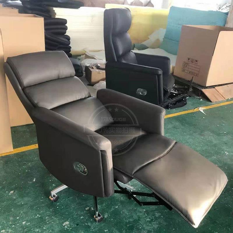 大班椅可躺午休椅皮革办公室总裁经理电脑椅商务款舒适升降转椅子