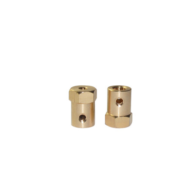 link cnc 黄铜六角联轴器小车轮胎连接器连轴器模型配件 D12 L18