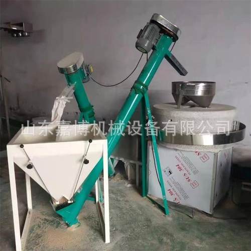 8公分电直径小自磨粉机 全动HRE蛟龙上料动石麦磨0 艾面绒石磨带