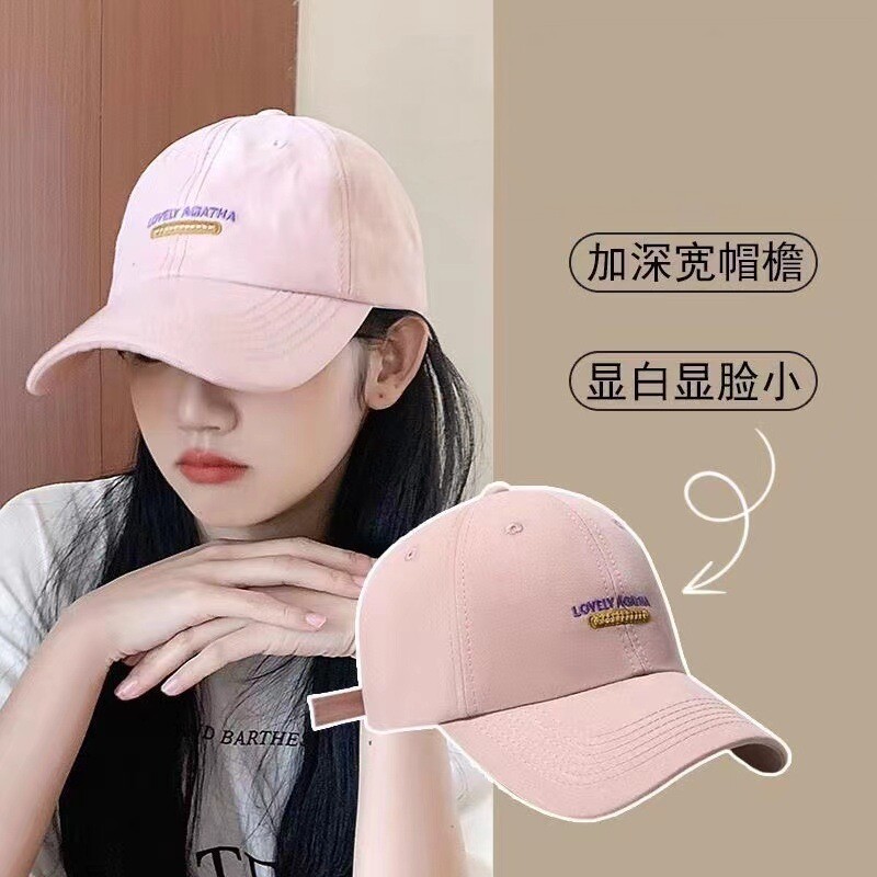 新款ins粉色棒球帽子女春天