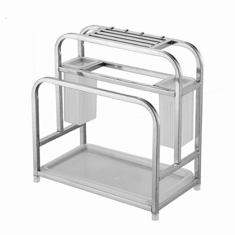 厨房不锈钢刀架刀座多功能菜板砧板架刀具用品置物架筷子收纳