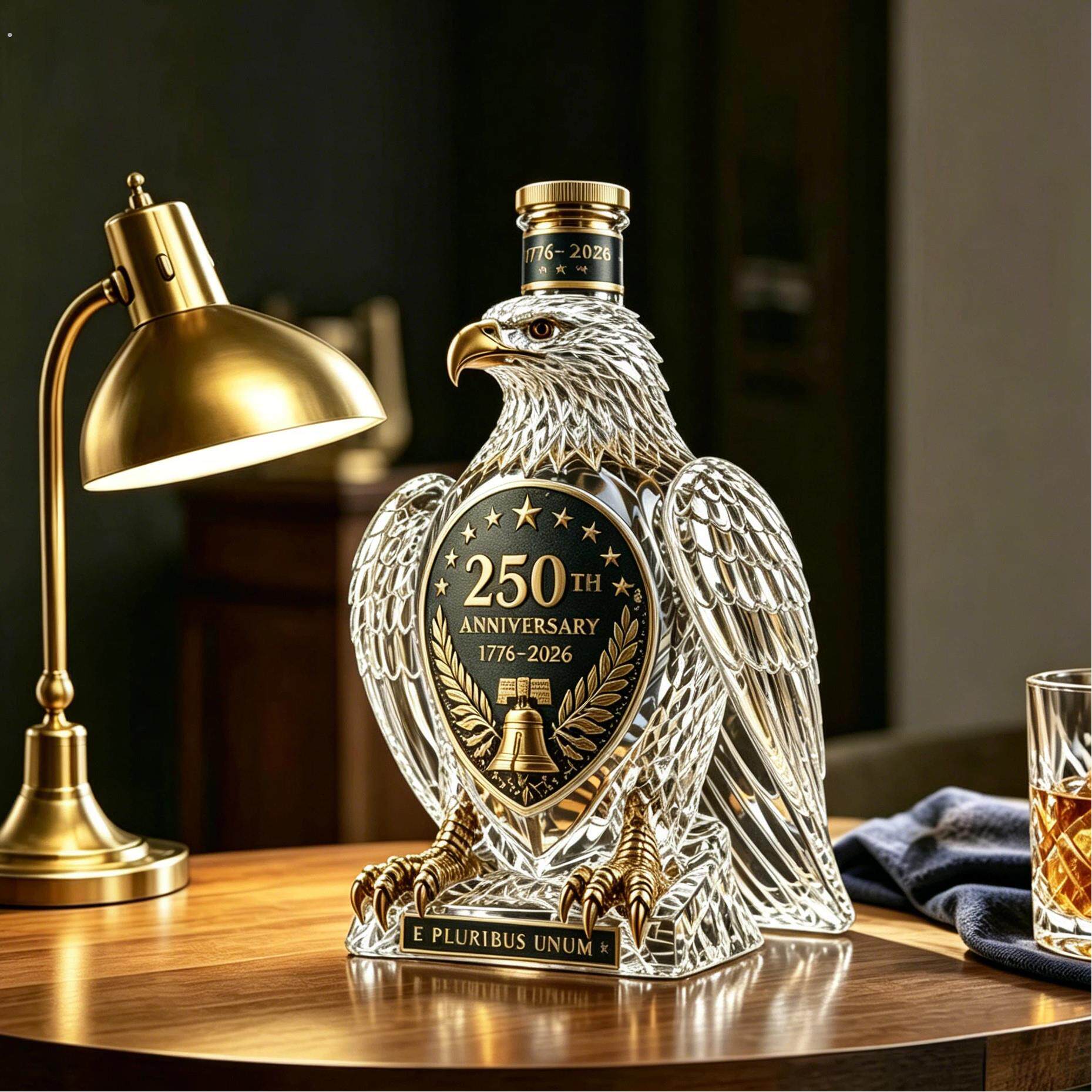 泡酒玻璃瓶老鹰威士忌酒瓶250周年存酒专用纪念款创意洋酒醒酒器