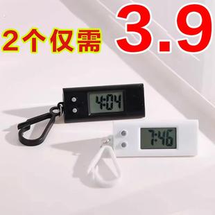 儿童便携小巧钥匙扣表数字静音考试学习专用电子钟小挂件电子表
