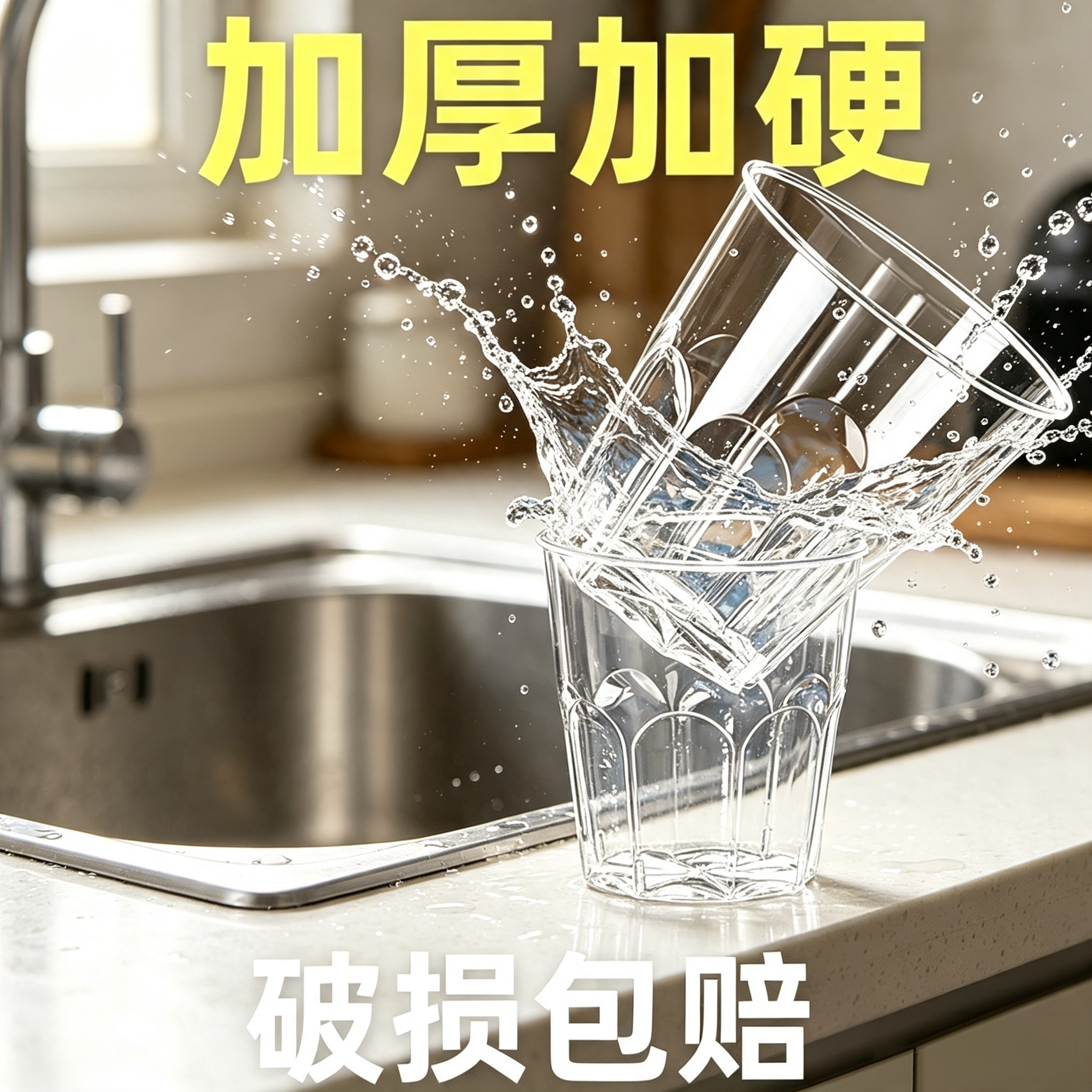一次性塑料杯子航空杯水杯光面塑杯一整箱清仓甩卖茶杯酒杯商用杯