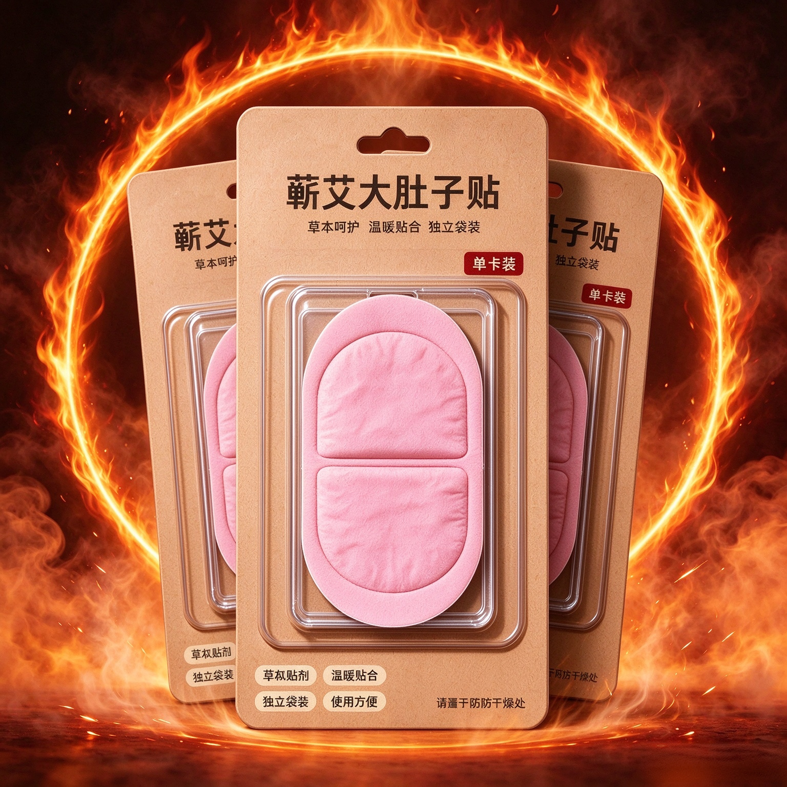 自发热护腰带热敷贴暖腰贴暖腹贴大姨妈艾草蒸汽热敷暖肚子温贴