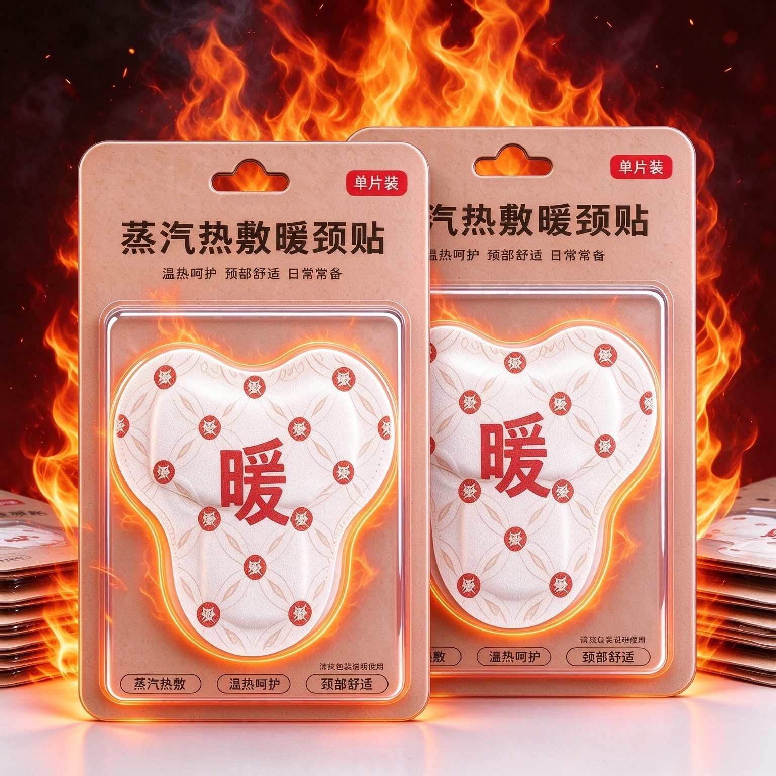 正品肩颈热敷贴桂枝防风贴蒸汽热敷肩颈脖子颈部贴草本暖暖贴热灸