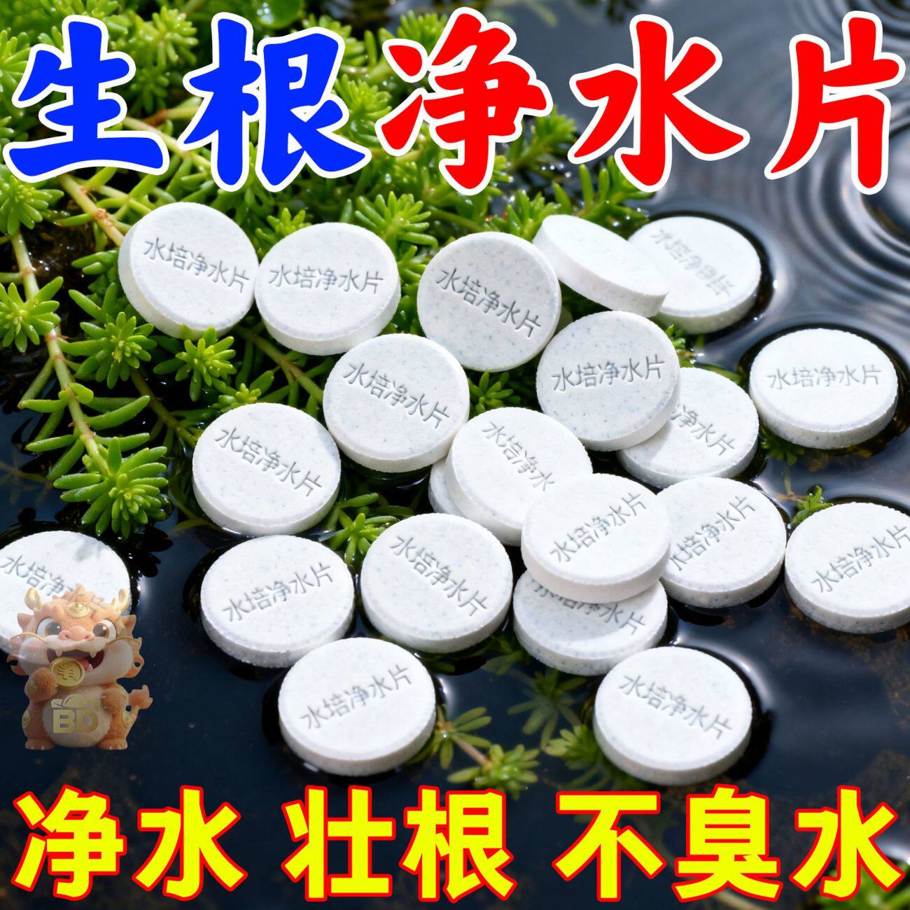 爆根】富贵竹专用净水片水培植物净水片防水发臭黄叶促鱼缸净水剂
