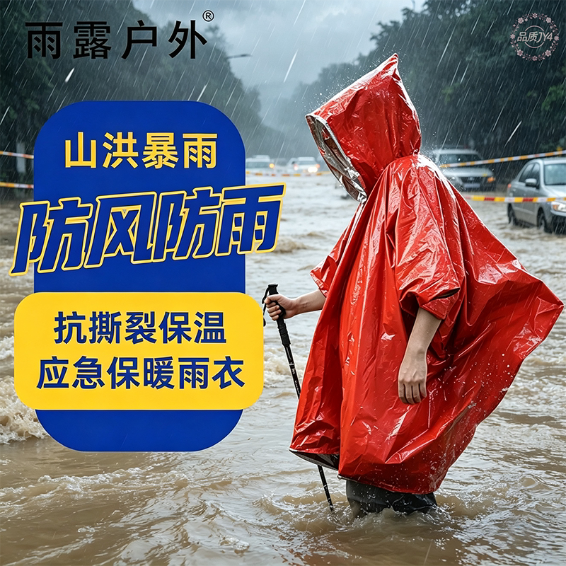 户外应急保温毯防寒救生毯雨衣生存装备防失温保暖毯野外用品爬山