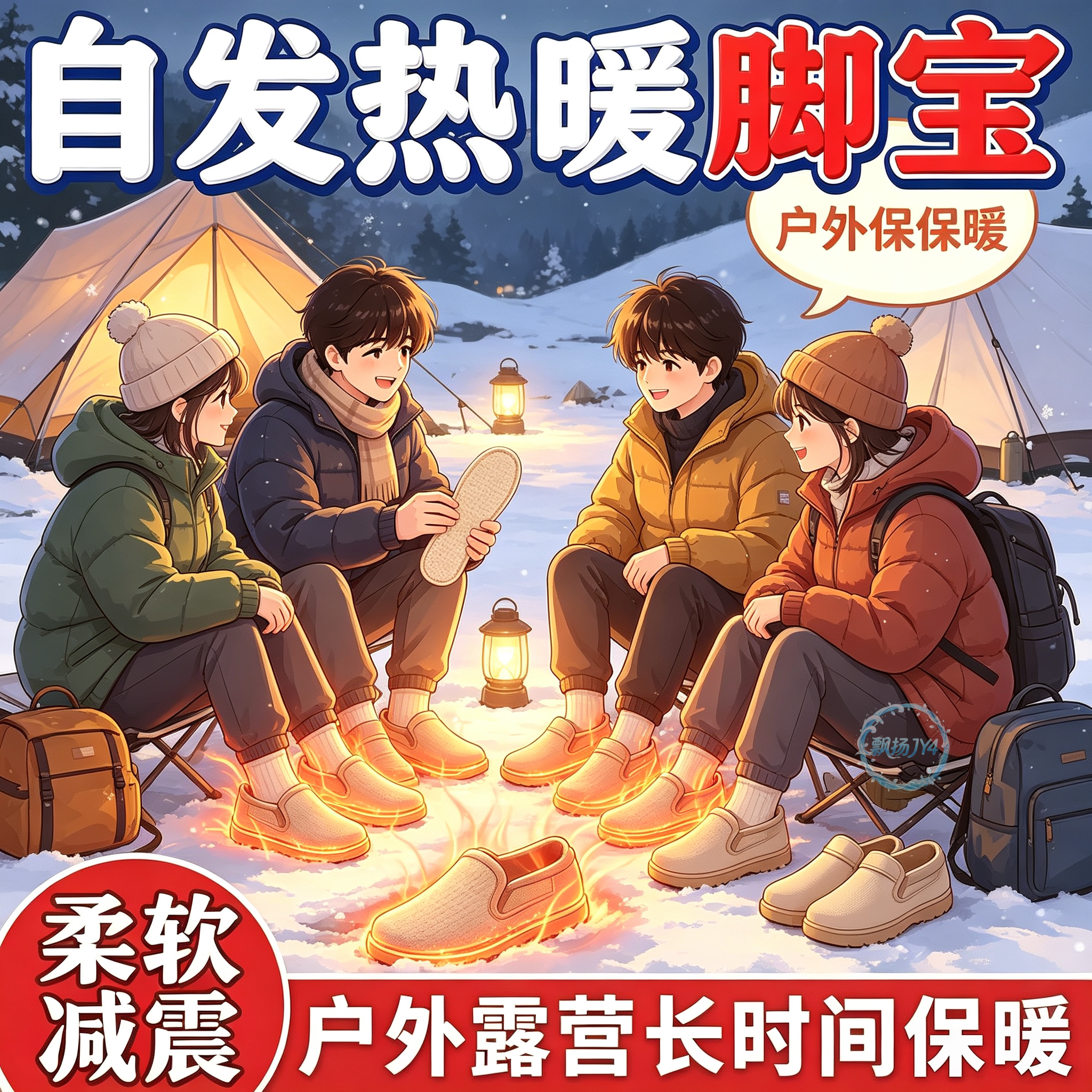【保暖取暖】自发热鞋垫女发热加热鞋垫新款冬季寒凉可行走免充电