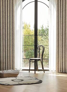 莫奈花园窗22窗5新款北欧风印花卧室挂钩式帘全遮光0飘防86479晒