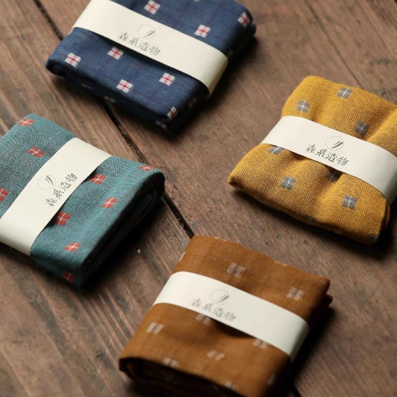 手工棉麻茶巾茶布 茶道配件茶桌吸水抹布茶垫布养壶巾不掉毛茶用