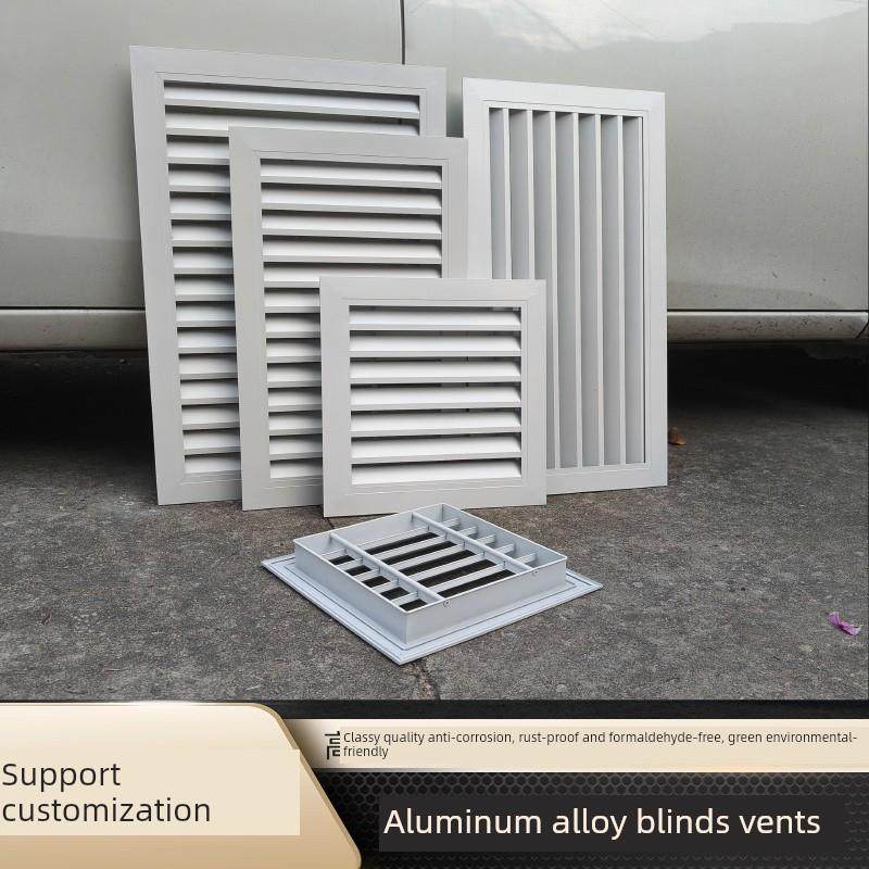 铝合金百叶窗通风口外墙防雨百叶风口空调外机罩回风格栅装饰百叶