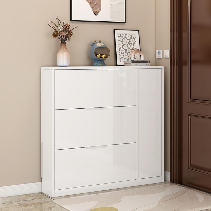 鞋柜超薄翻斗家用入户门口窄玄关门厅17cm白色大容量烤漆收纳鞋架