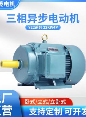 电动机22W4P三相异步电动机22千瓦4极纯铜交流电动机大功率