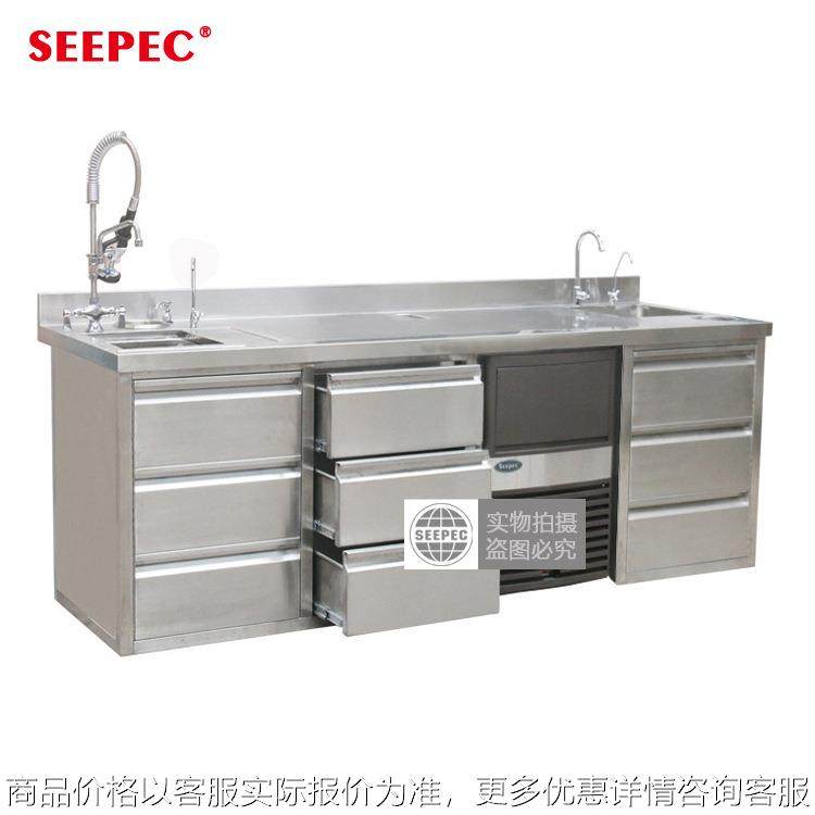 不锈钢水吧台 咖啡吧台奶茶吧台设备 奶茶店咖啡店设备客制