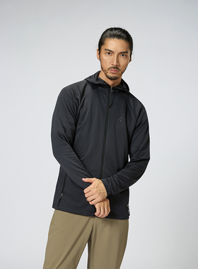 Haglöfs火柴棍 Korp Mid Hood户外运动中层夹克男子抓绒衣上衣