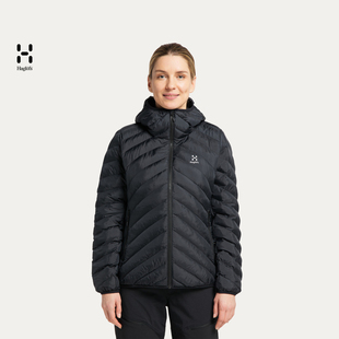 Haglöfs火柴棍Sarna Mimic Hood户外运动徒步女子连帽保暖棉服
