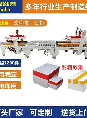 泡沫箱封箱机封膜机海鲜水果冷链打包机全自动缠绕式生鲜快递盒
