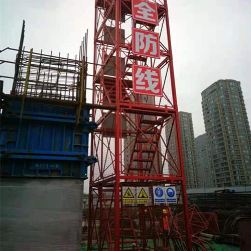 供应基坑通道梯笼护笼式爬梯   防护梯笼 箱式梯笼
