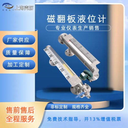 源头工厂磁翻板液位计304不锈钢法兰防腐高温远传4-20mA化工储罐