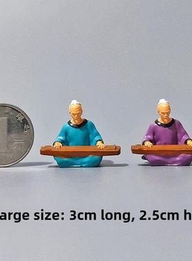 中国风微型小人古文字巴永勤微型景观假山景观美化装饰DIY小摆件