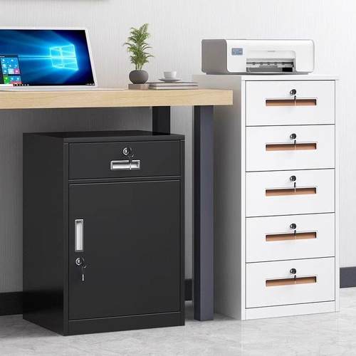 办公室桌下文件柜资料柜工具收纳柜铁皮矮柜收纳柜抽屉带锁小柜子