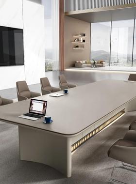 灰色无障碍豪华高端桌面保护垫办公大型会议桌专用防污防水皮革台