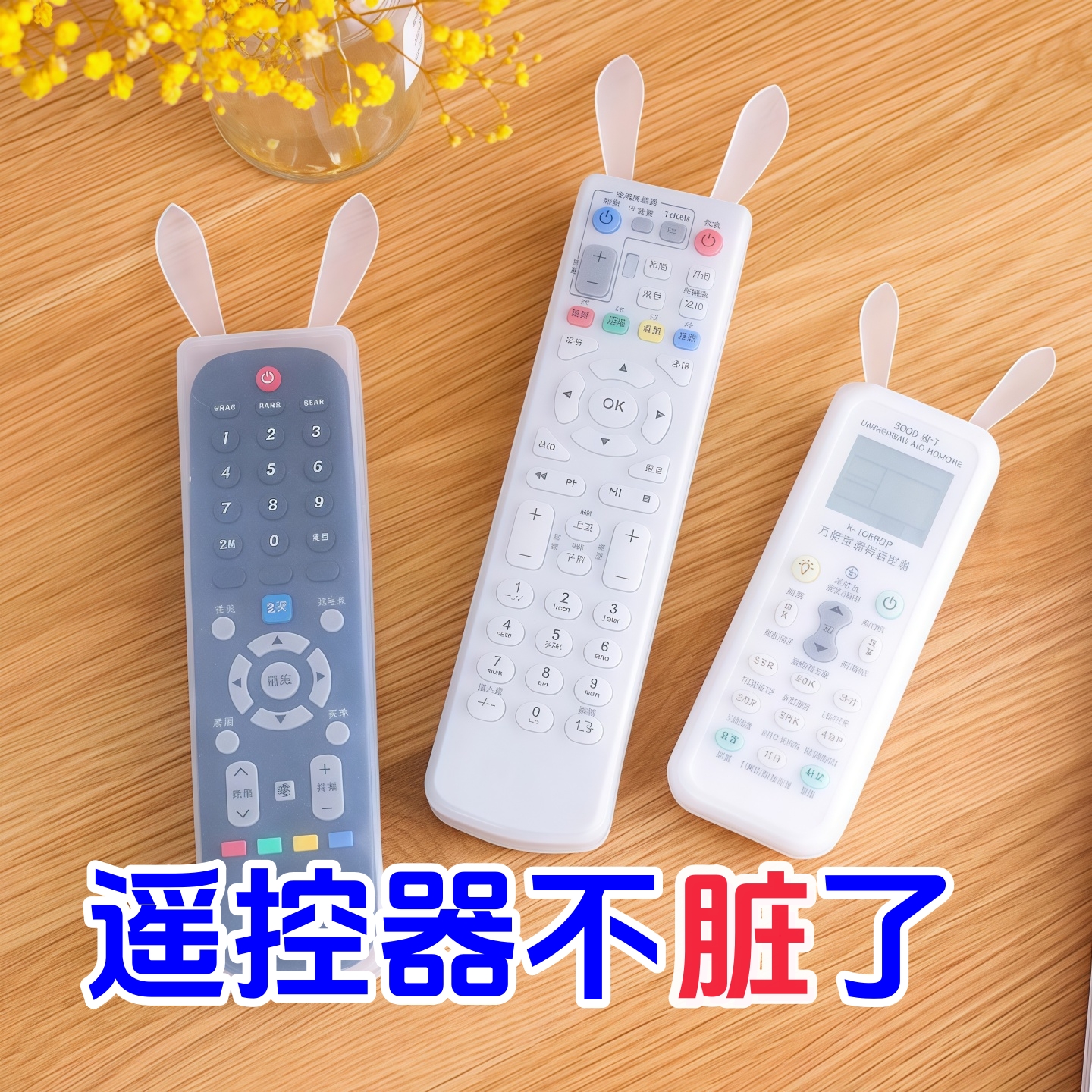 兔子透明硅胶套遥控板保护套通用空调电视机遥控器蜗牛防尘罩家用