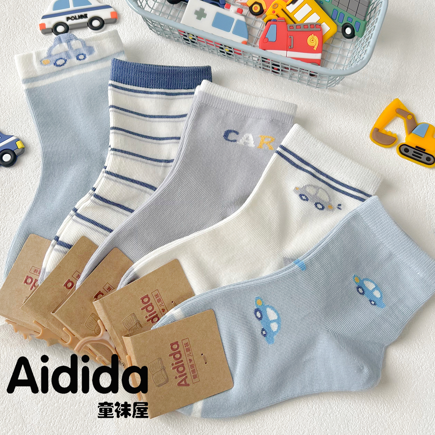 儿童袜子春秋精梳棉中筒袜