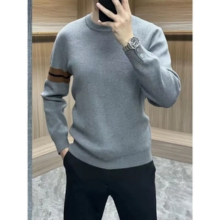 CLARA LEE官方高端简约圆领针织衫百搭休闲保暖上衣打底衫外套