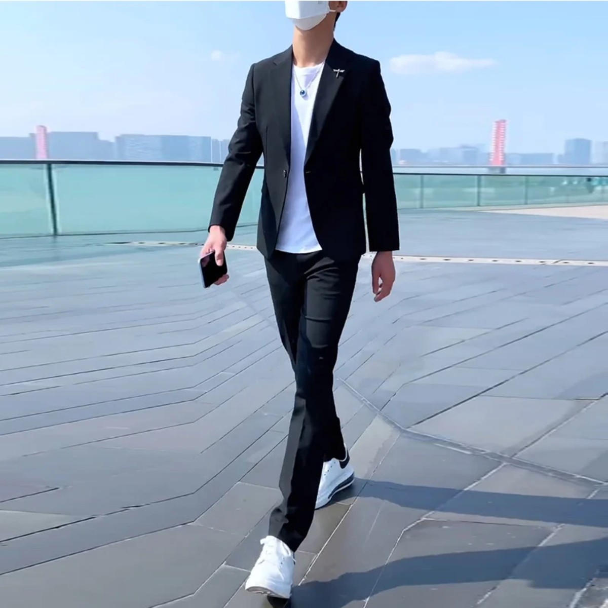 印象潮装西装套装春季商务正装韩版潮流修身帅气时尚男士纯色西服