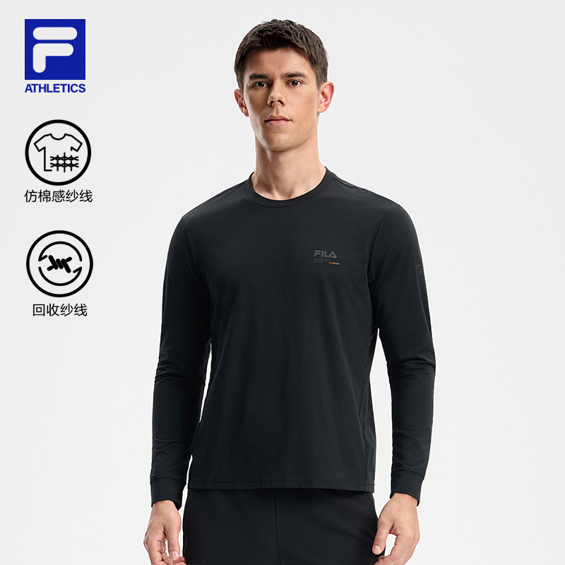 FILA斐乐官方男子长袖T恤2025冬季新款健身运动内搭训练宽松长T男,户外/登山/野营/旅行用品,户外休闲衣,淘宝优惠券,粉丝福利购,淘宝优惠卷