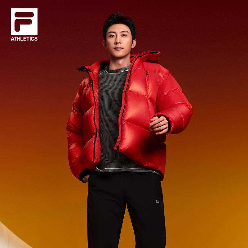 FILA斐乐男士中长款羽绒服
