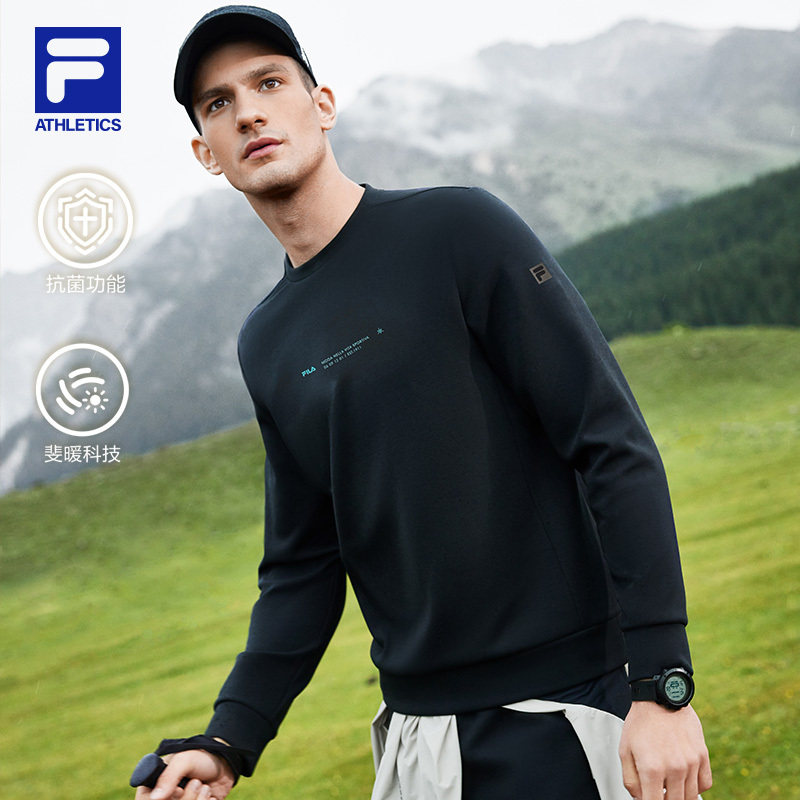FILA 斐乐官方男士套头卫衣户外保暖上衣健身训练运动长袖T恤男,户外/登山/野营/旅行用品,户外休闲衣,淘宝优惠券,粉丝福利购,淘宝优惠卷