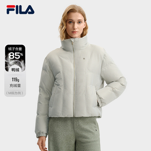 时尚 新款 休闲立领户外保暖外套 斐乐官方女士羽绒服2025冬季 FILA